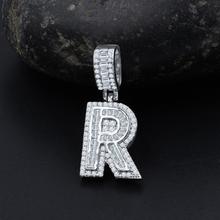 Signary Initials 925 Silver Rhodium Plated Pendant With CZ Stones