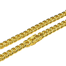 Paradisiacal 10mm Yellow Gold Plated Steel Cuban Chain