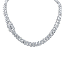 Paradisiacal 10mm Rhodium Plated Steel Cuban Chain