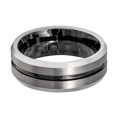 LAMIA | Black Carbon Fiber Tungsten Ring