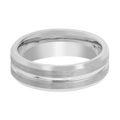 PARAGON | Silver Groove Tungsten Ring