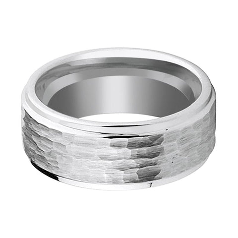 CLAN | Hammered Center Tungsten Ring