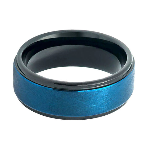 ROCKET | Blue Tone Wire Tungsten Ring