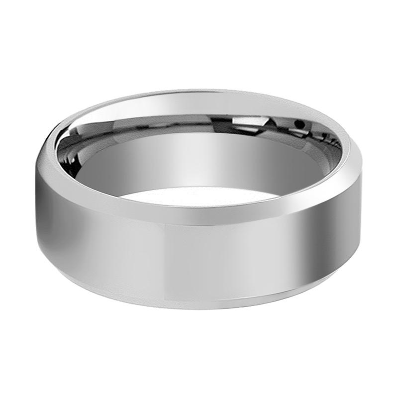 REBEL High Polished Silver Tungsten Ring