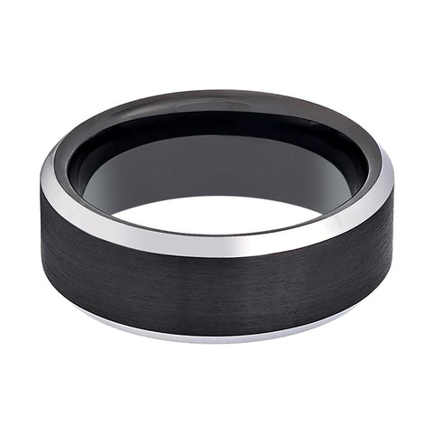 THURIO | Silver Beveled Tungsten Ring