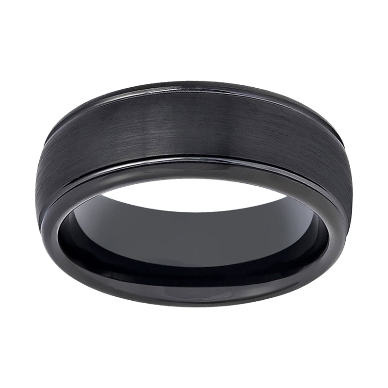 DION | Black Domed Tungsten Ring