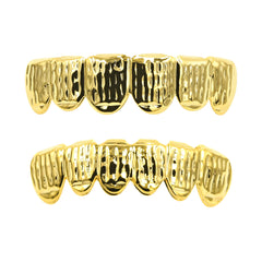 Blinged Out 14K Yellow Gold Plated Hip Hop Grillz