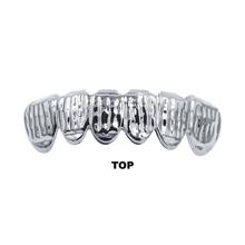 Solid Lustrous Rhodium Plated Hip Hop Grillz