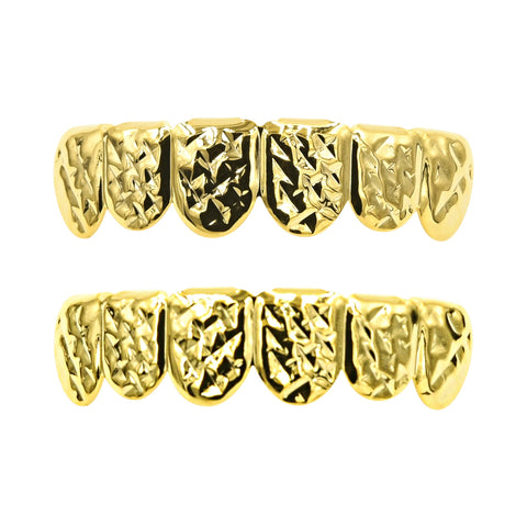 Steady Glimmer 14K Yellow Gold Plated Hip Hop Grillz