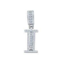 Signary Initials 925 Silver Rhodium Plated Pendant With CZ Stones