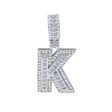 Signary Initials 925 Silver Rhodium Plated Pendant With CZ Stones