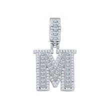 Signary Initials 925 Silver Rhodium Plated Pendant With CZ Stones