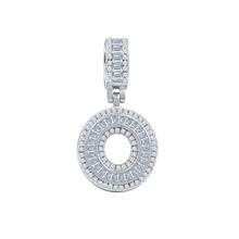 Signary Initials 925 Silver Rhodium Plated Pendant With CZ Stones