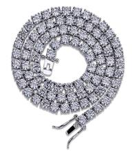 Sparkle 3Mm Choker 925 Silver Tennis Chain Rhodium Plated With White CZ Stones