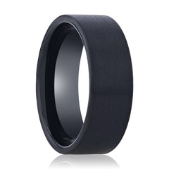 BULLET - Black Brushed Flat Tungsten Ring