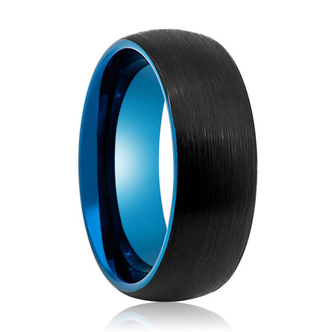 SUPRA | Blue Tungsten Black Brushed Domed Ring