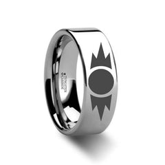 Sith Emblem Star Wars Polished Tungsten Engraved Ring Jewelry - 2mm - 12mm