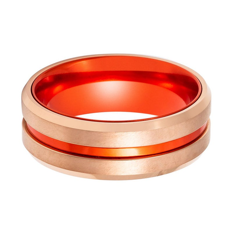 GOSTU | Red Groove Tungsten Ring