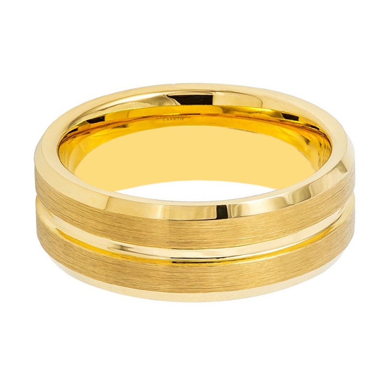 LUCIO | Yellow Gold Tungsten Ring