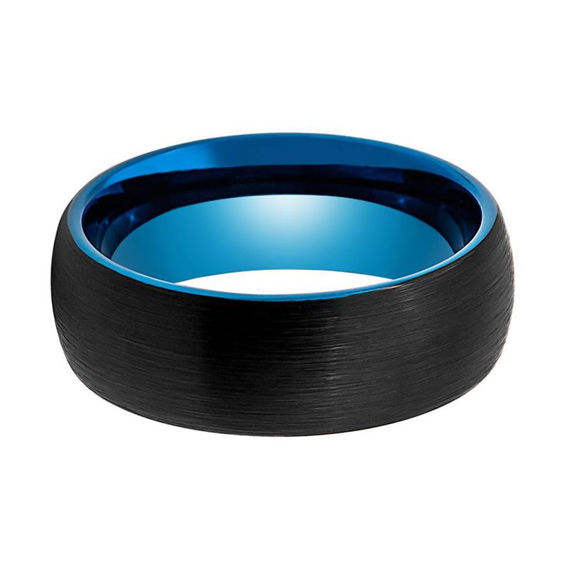 SUPRA | Blue Tungsten Black Brushed Domed Ring