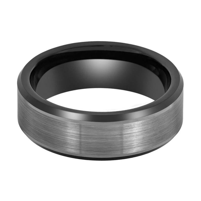 LOVELL | Two Tone Black Tungsten Ring