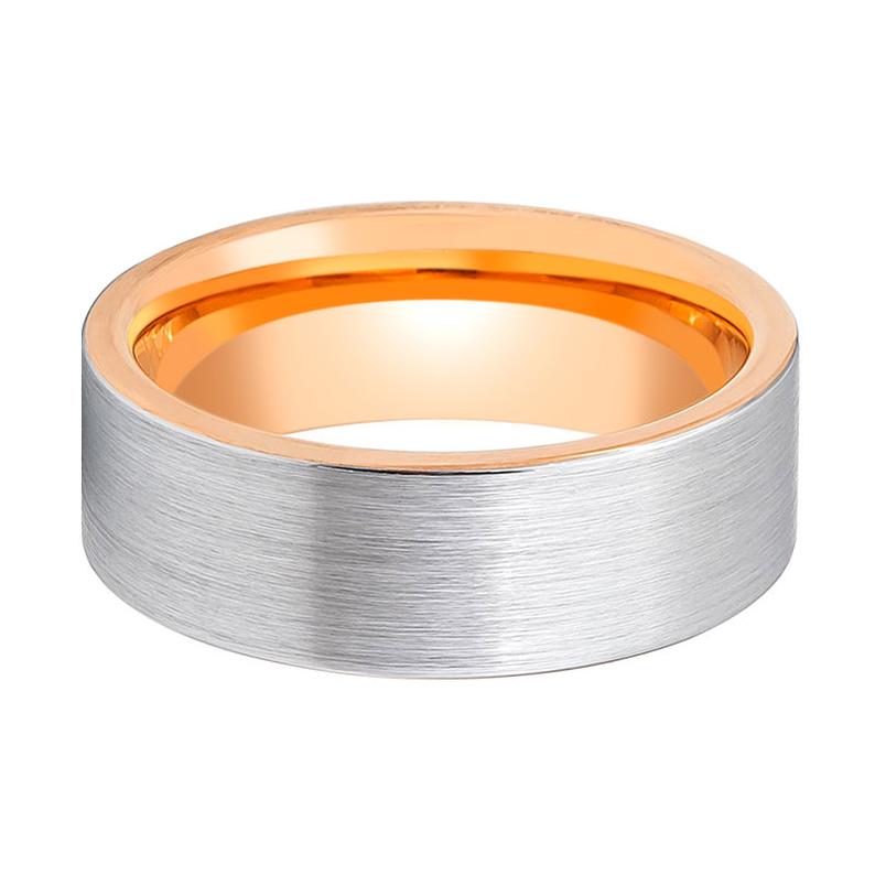 ICON | Pipe Cut Rose Gold Tungsten Ring