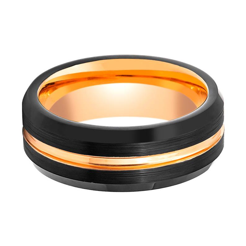 SENNA | Rose Gold Groove Tungsten Ring