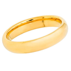 Men's Yellow Gold Tungsten Tungsten Ring Tungsten Carbide Wedding Band- 4mm Engraved Tungsten Ring