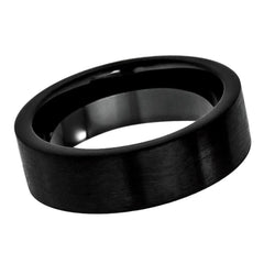 Unisex Black Brushed Tungsten Carbide Wedding Band Big Thumb Tungsten Ring Matte Tungsten- 7mm Tungsten Ring