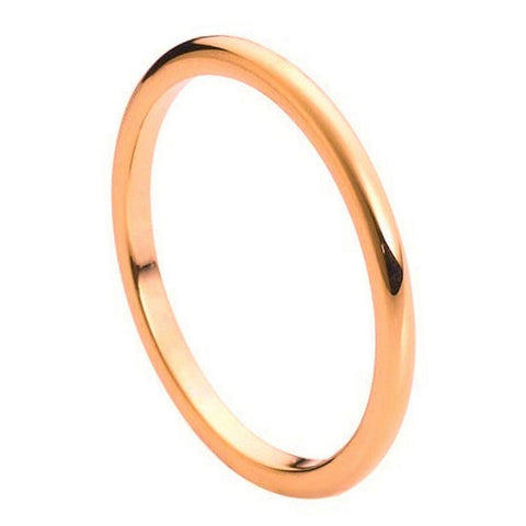 Men's Rose Gold Tungsten Wedding Engagement- 2mm Engraved Tungsten Ring