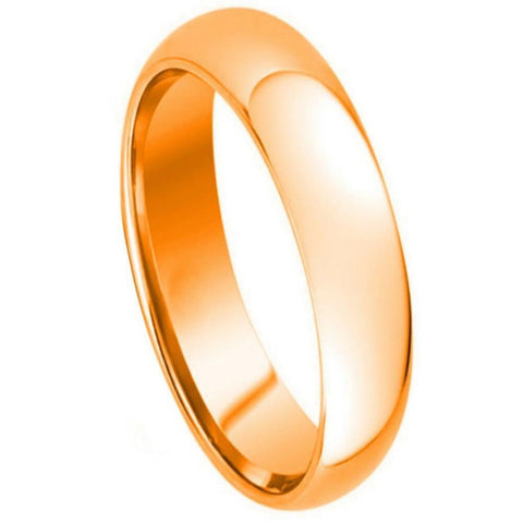 Men's Rose Gold Tungsten Couple Wedding Band- 5mm Engarved Tungsten Ring