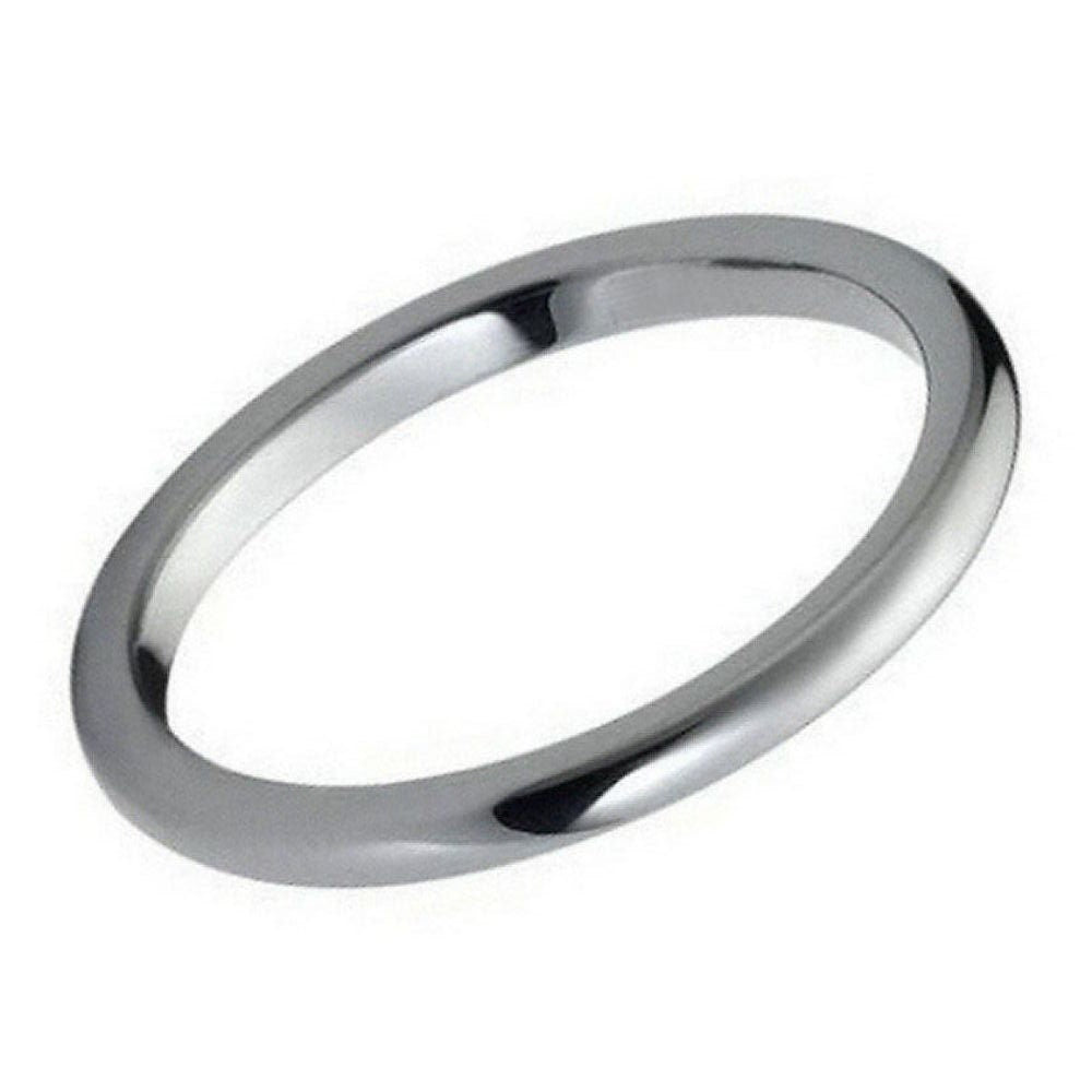 Women's Tungsten High Polished Thin Silver Band- 2mm Engraved Tungsten Ring