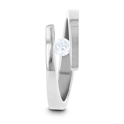 ANNA Tension Set Titanium Diamond Ring - 4mm Rings