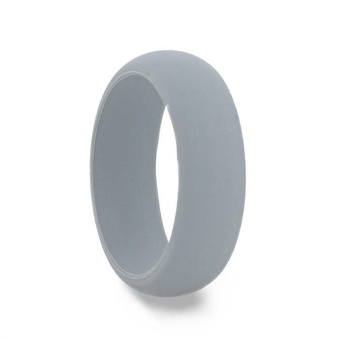 SHARK Silicone Ring for Men and Women Grey Comfort Fit Hypoallergenic Thorsten - 8mm, Wedding & Promise Rings.