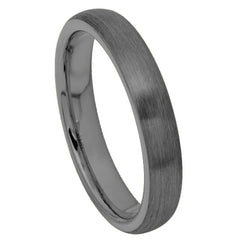 Dome Brushed Gray Gun Metal Tungsten Tungsten Ring 4mm and 6mm