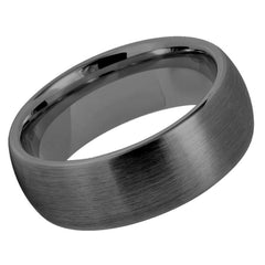 Dome Brushed Gray Gun Metal Tungsten Tungsten Ring 8mm