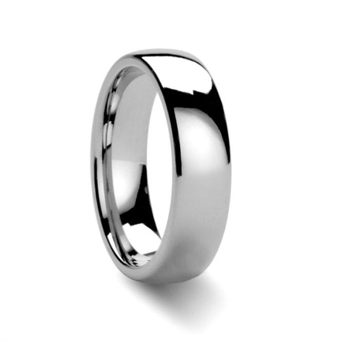 KOBOLD Domed Cobalt Ring with Polished Finish - 4 mm - 8 mm, Men and Women Wedding Tungsten Rings.