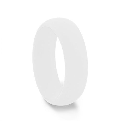 COCO Silicone Ring for Men and Women White Comfort Fit Hypoallergenic Thorsten - 8mm, Wedding & Promise Rings.