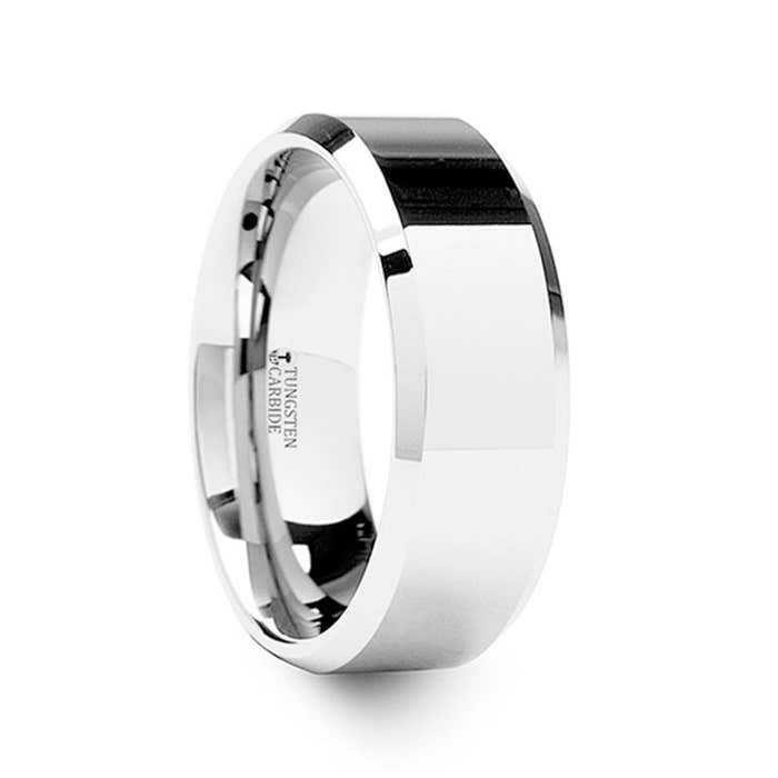 CORINTHIAN Beveled Tungsten Carbide Ring - 4mm - 12mm